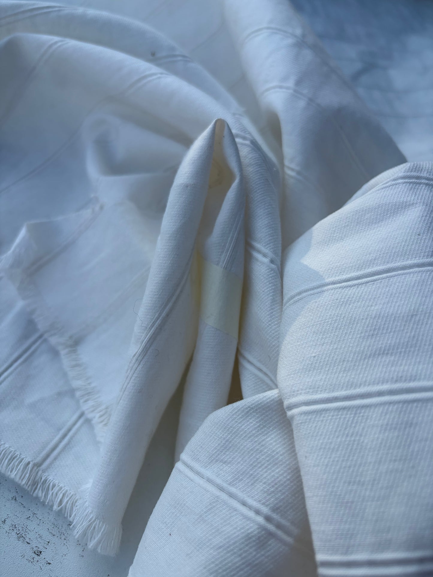 NED 007 white tone on tone cotton stripe