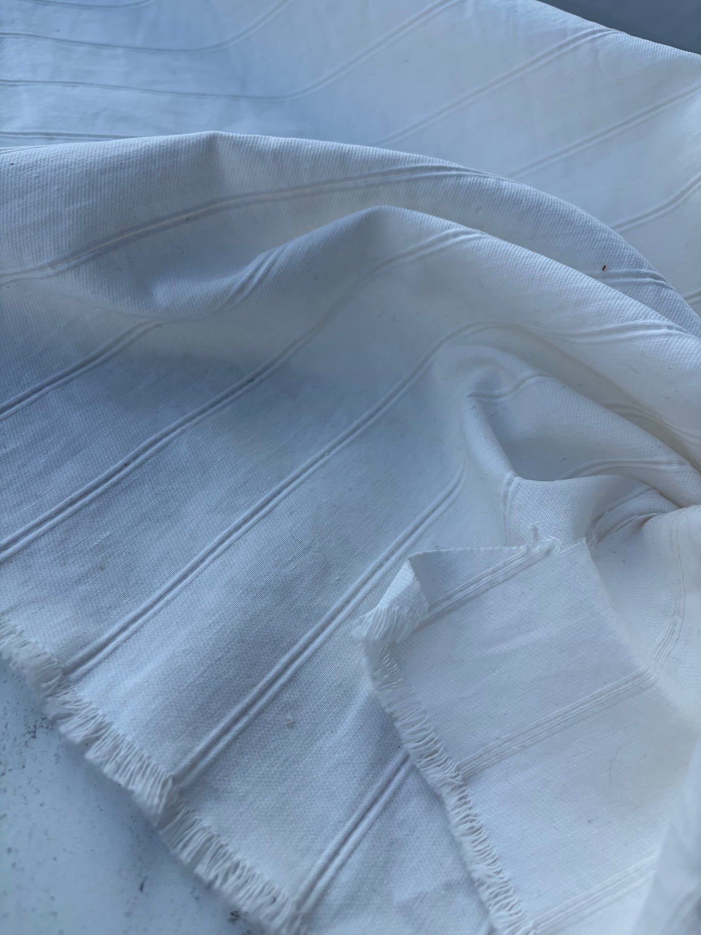 NED 007 white tone on tone cotton stripe
