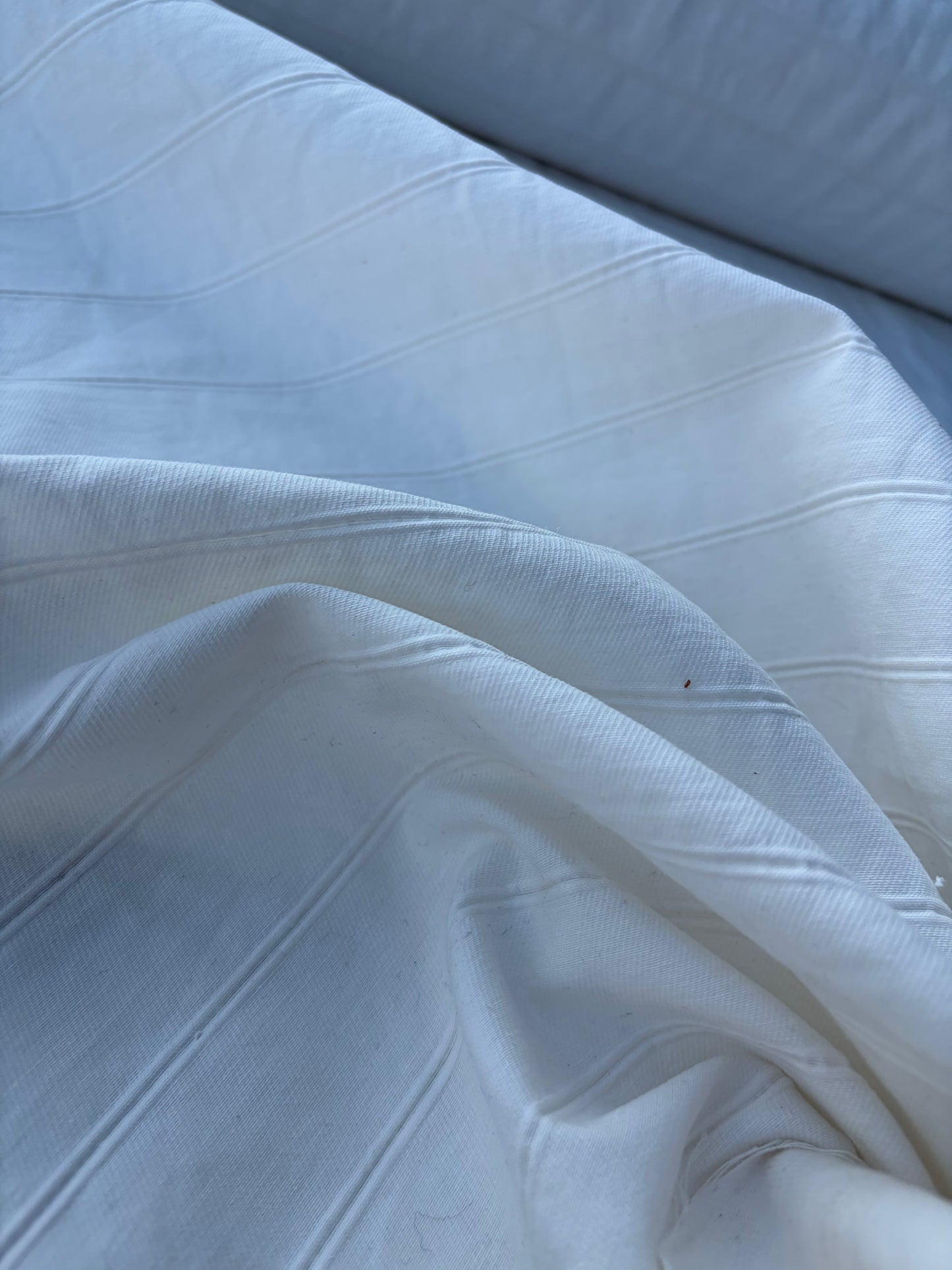 NED 007 white tone on tone cotton stripe