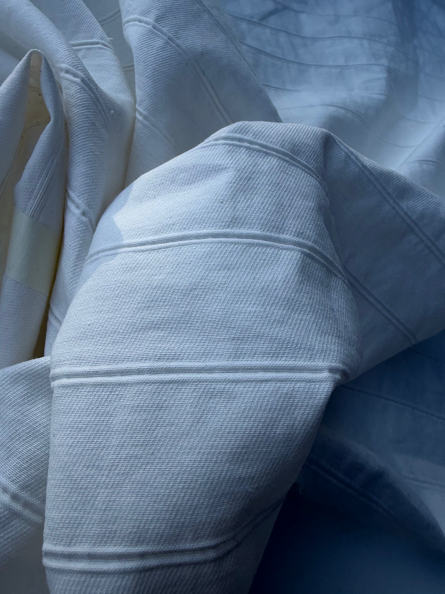 NED 007 white tone on tone cotton stripe