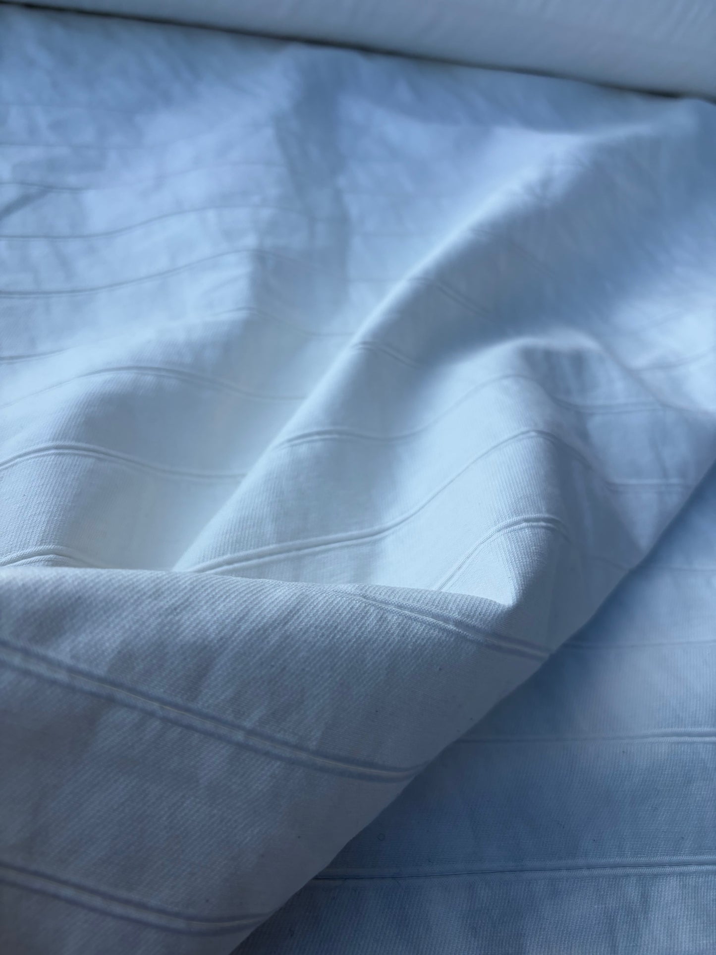 NED 007 white tone on tone cotton stripe