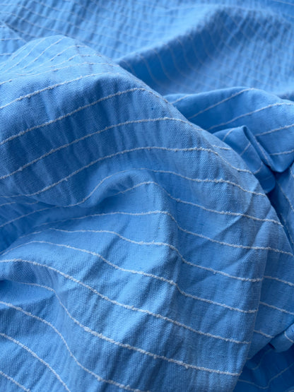 NED 008 light blue cotton stripes