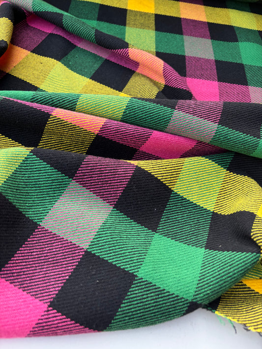 NED 014 multicolour checkered heavy cotton flannel