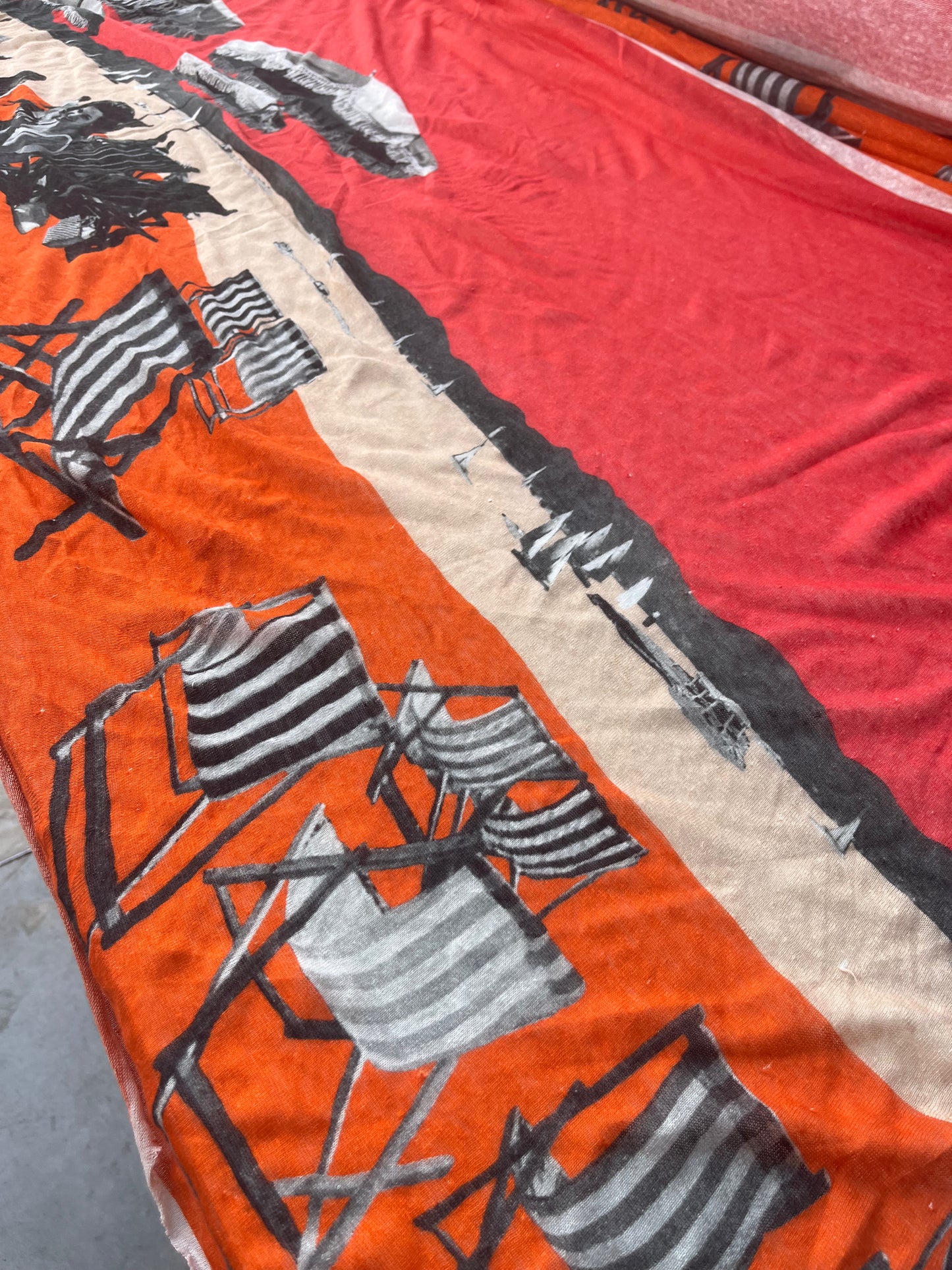 MARA MANIA 022 linen jersey "a day at the beach"