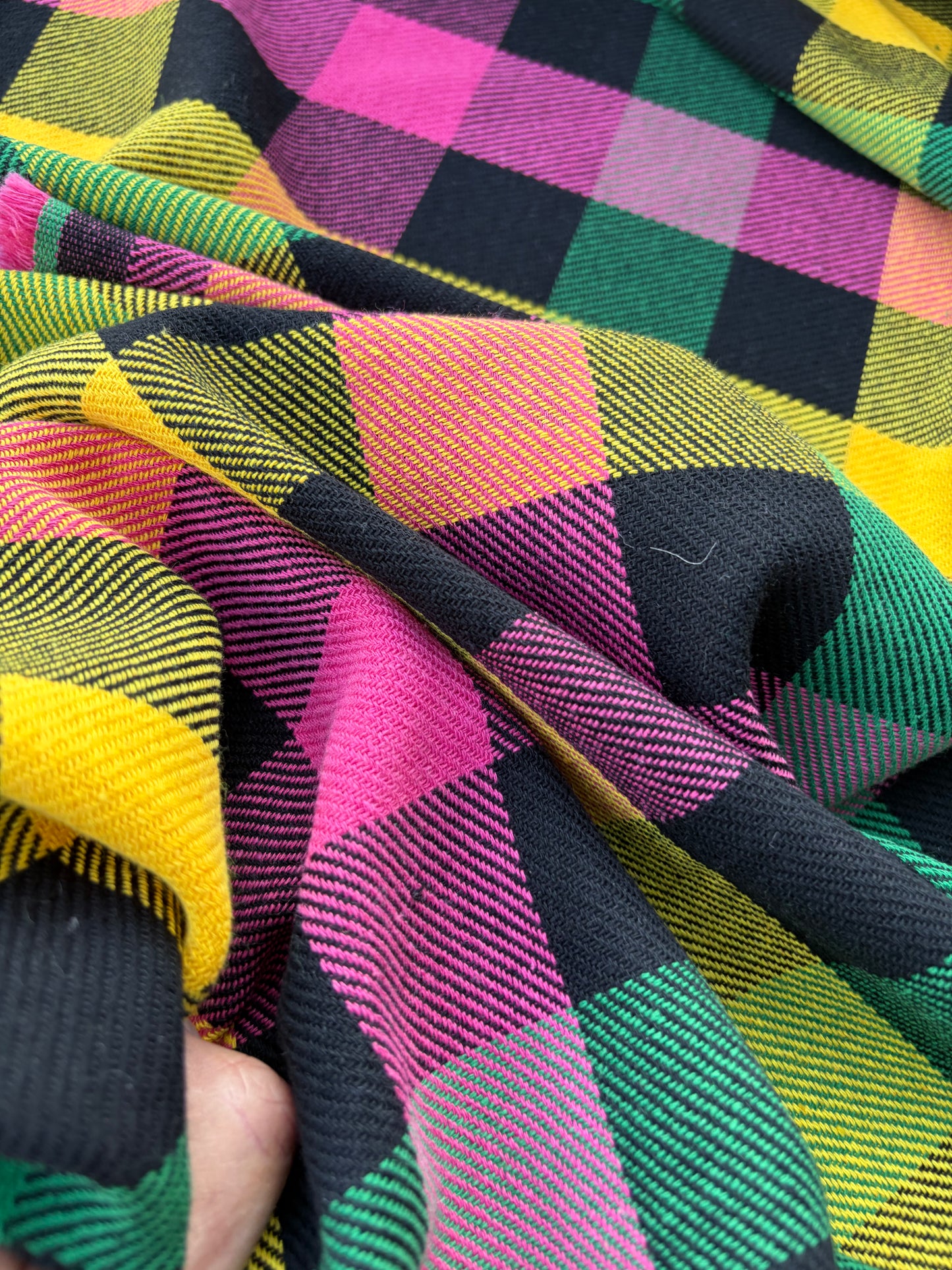NED 014 multicolour checkered heavy cotton flannel