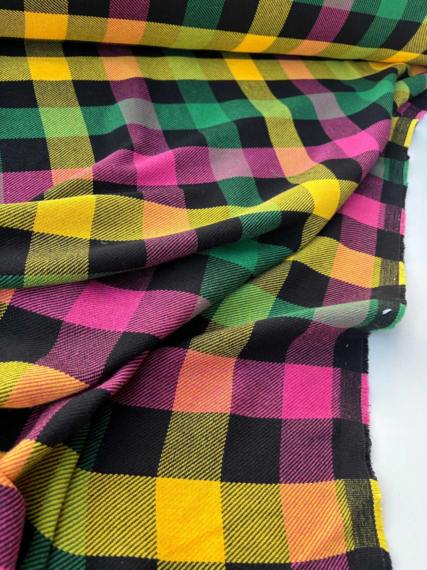 NED 014 multicolour checkered heavy cotton flannel