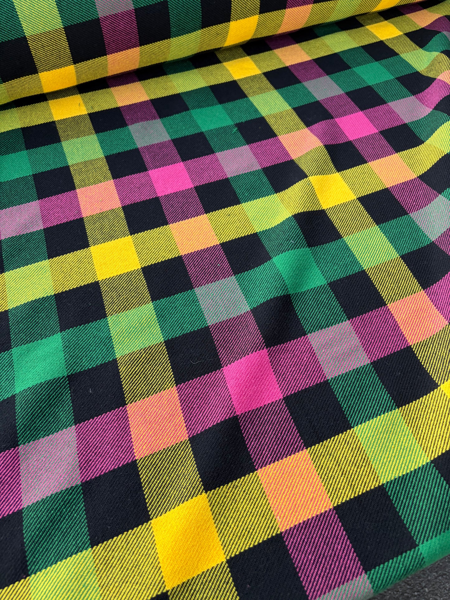 NED 014 multicolour checkered heavy cotton flannel