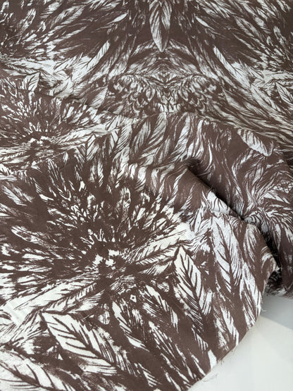 JUTTA 033 cotton voile brown/white feathers