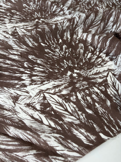 JUTTA 033 cotton voile brown/white feathers