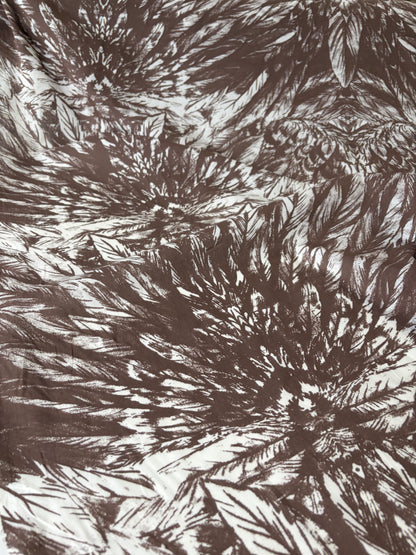 JUTTA 033 cotton voile brown/white feathers