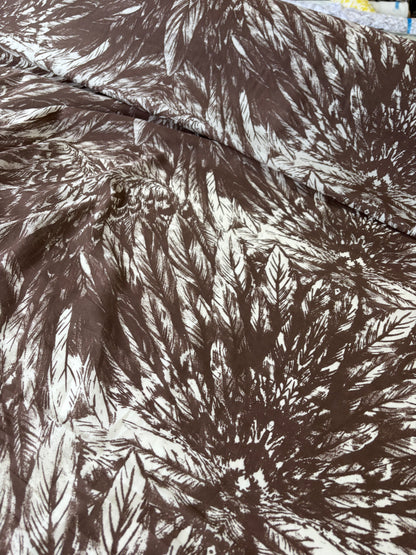 JUTTA 033 cotton voile brown/white feathers