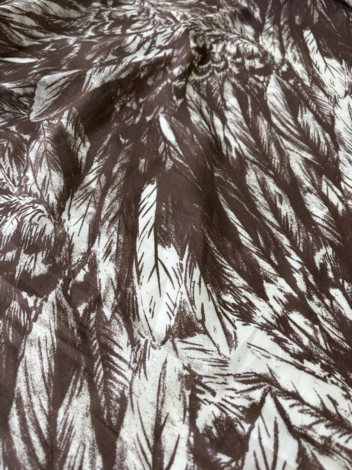 JUTTA 033 cotton voile brown/white feathers