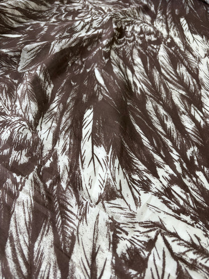 JUTTA 033 cotton voile brown/white feathers