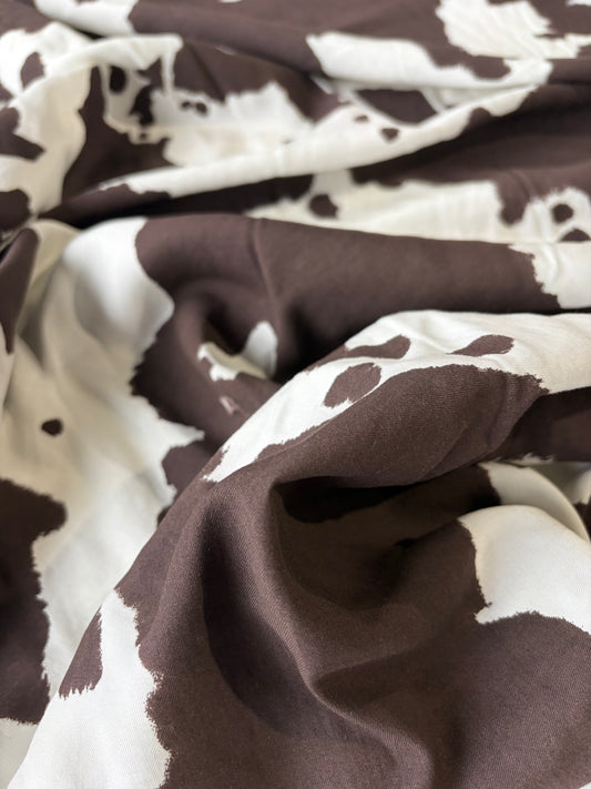 JUTTA 035 cotton twill cow brown/white