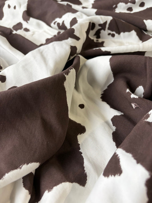 JUTTA 035 cotton twill cow brown/white