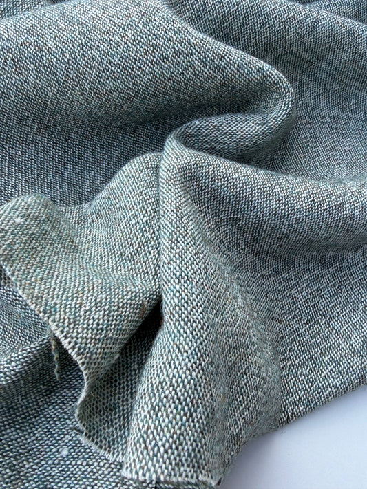 NED 018 green mélange wool drape