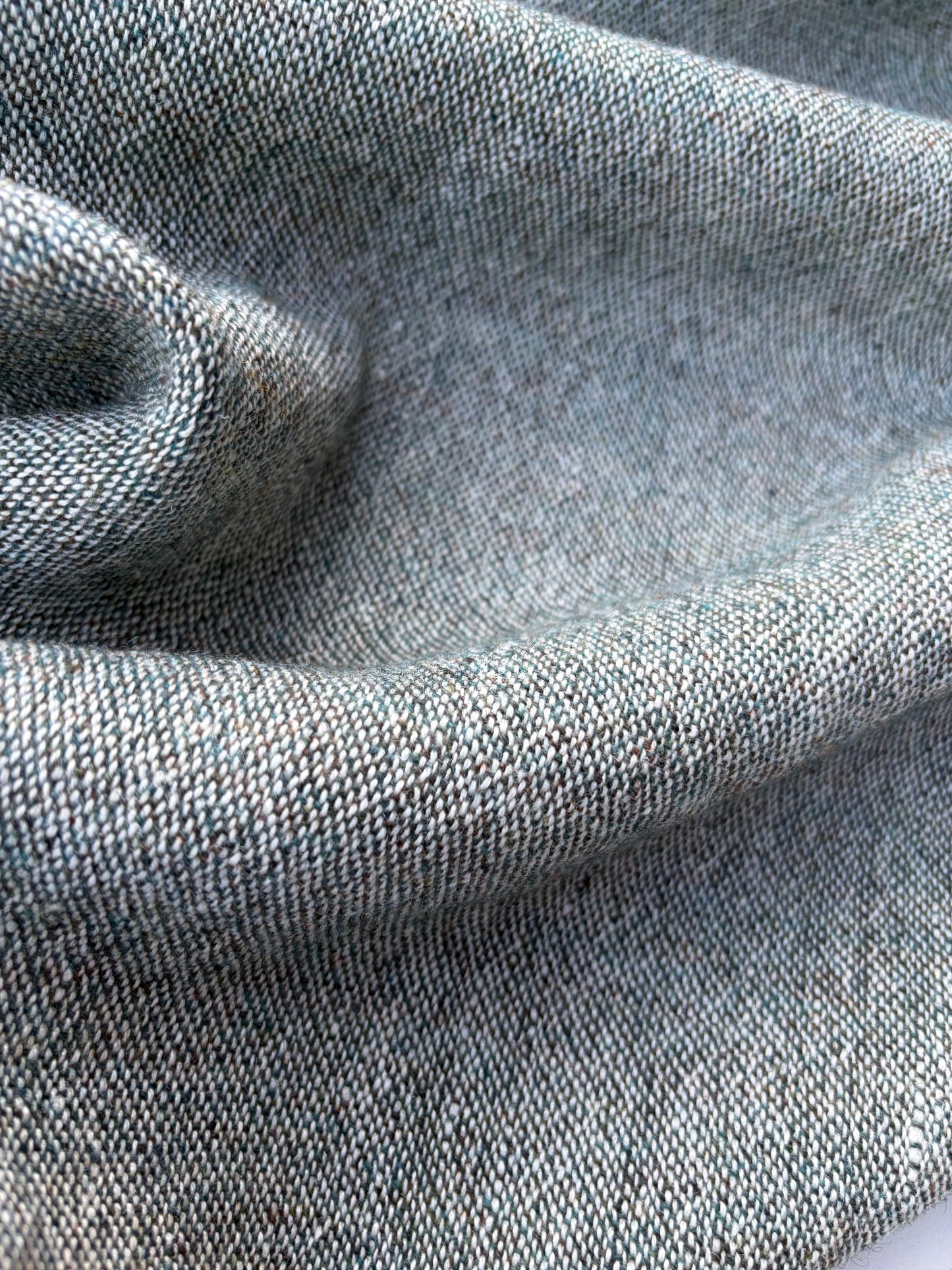 NED 018 green mélange wool drape