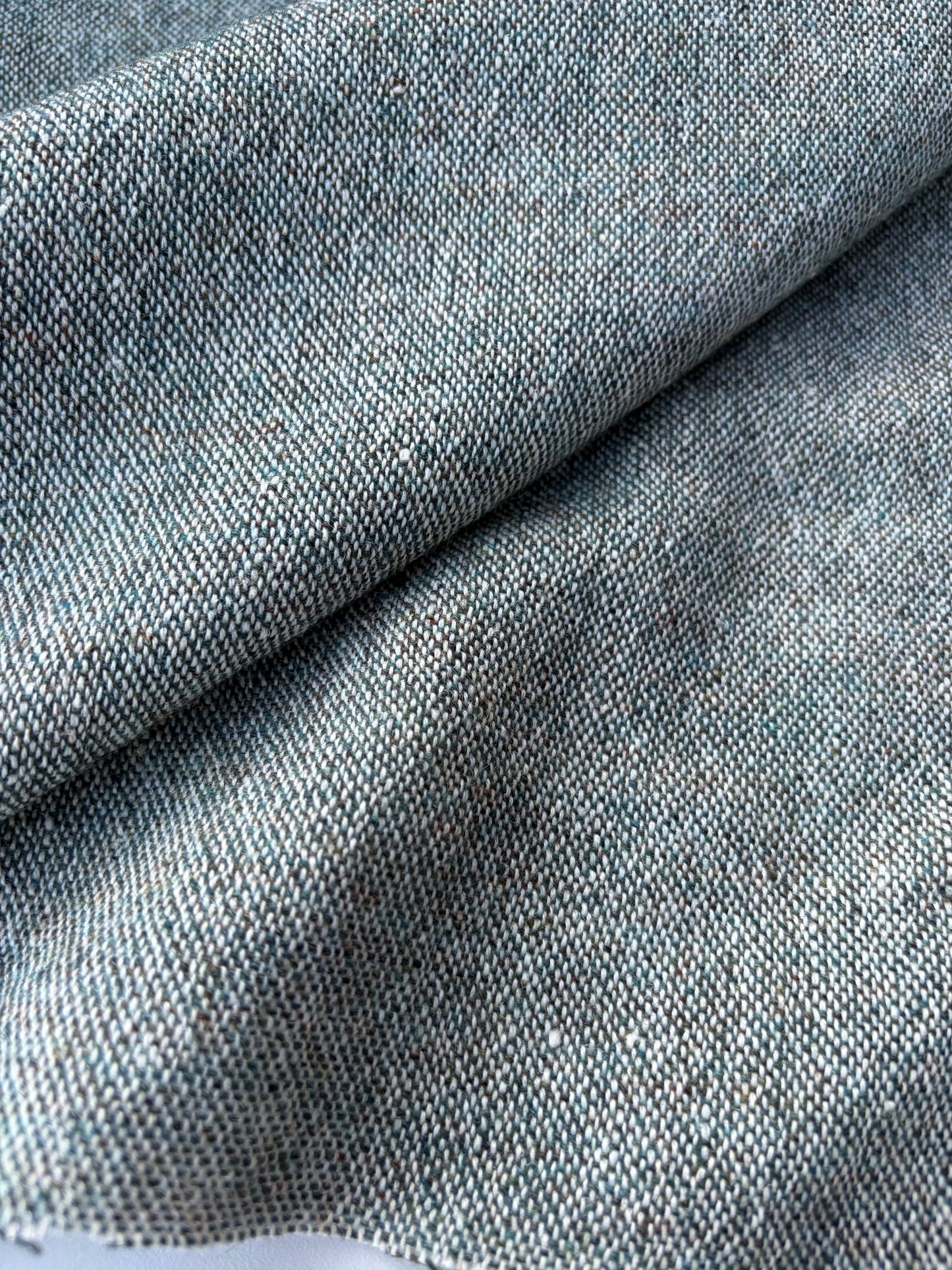 NED 018 green mélange wool drape