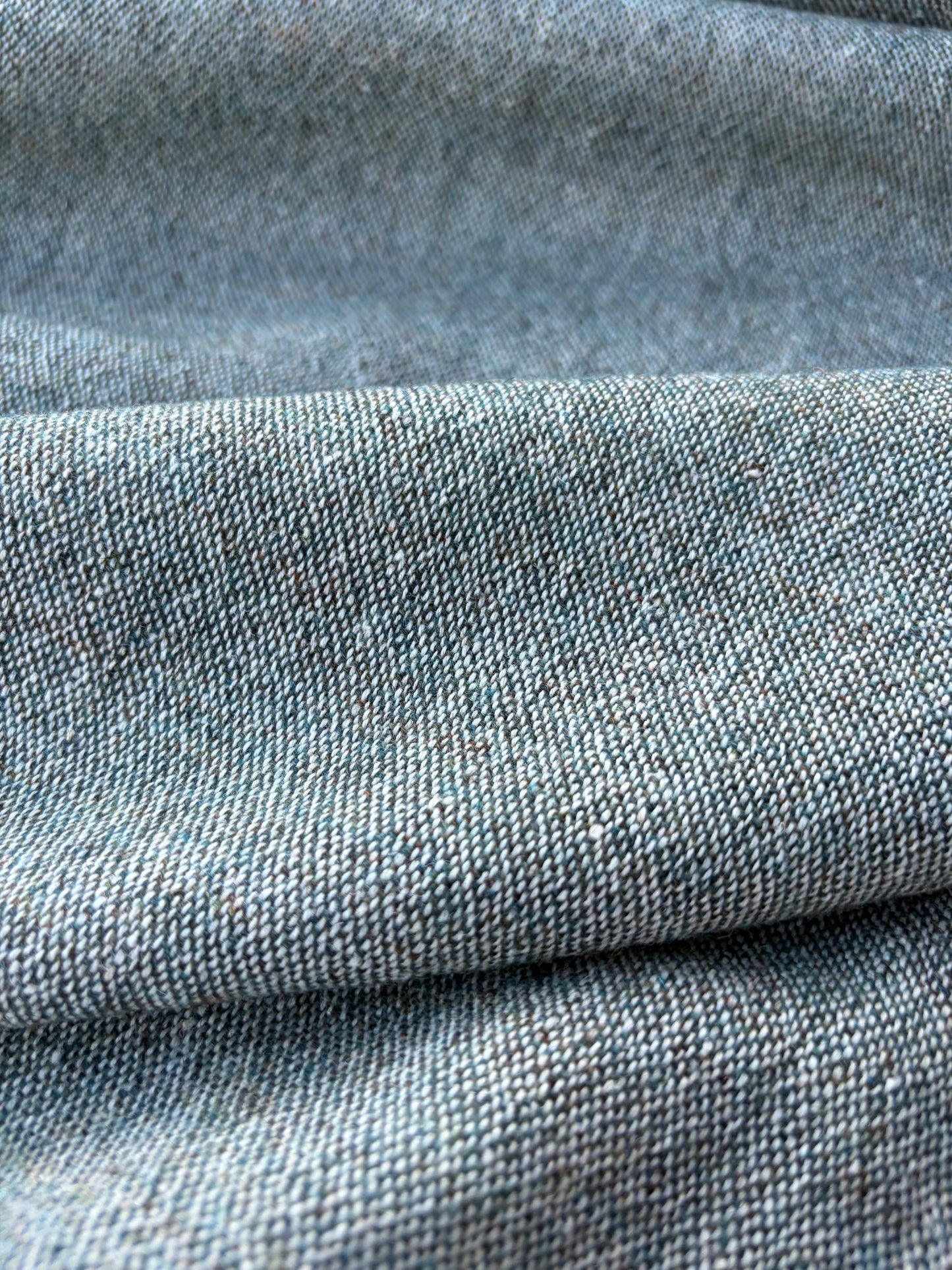 NED 018 green mélange wool drape