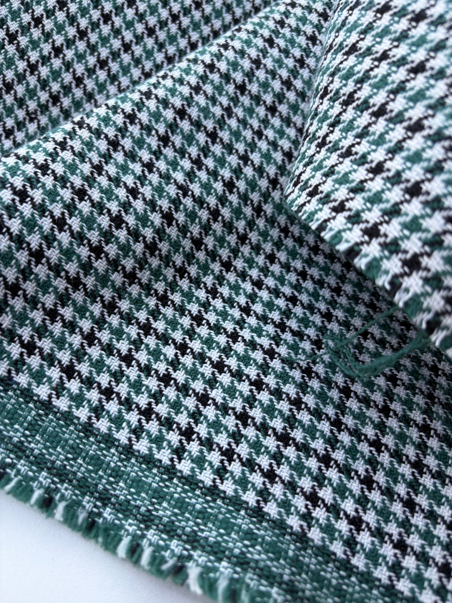 NED 019 green dogtooth heavy cotton double face