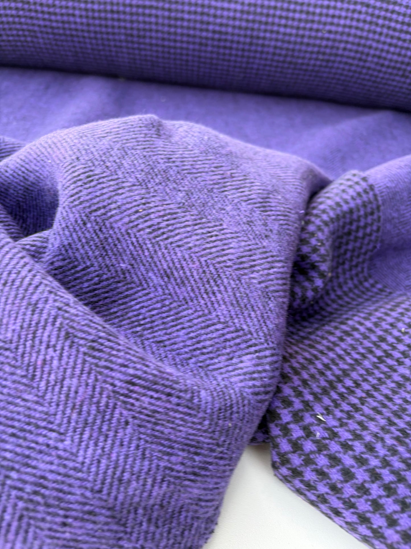 NED 020 purple/chevron double face heavy cotton