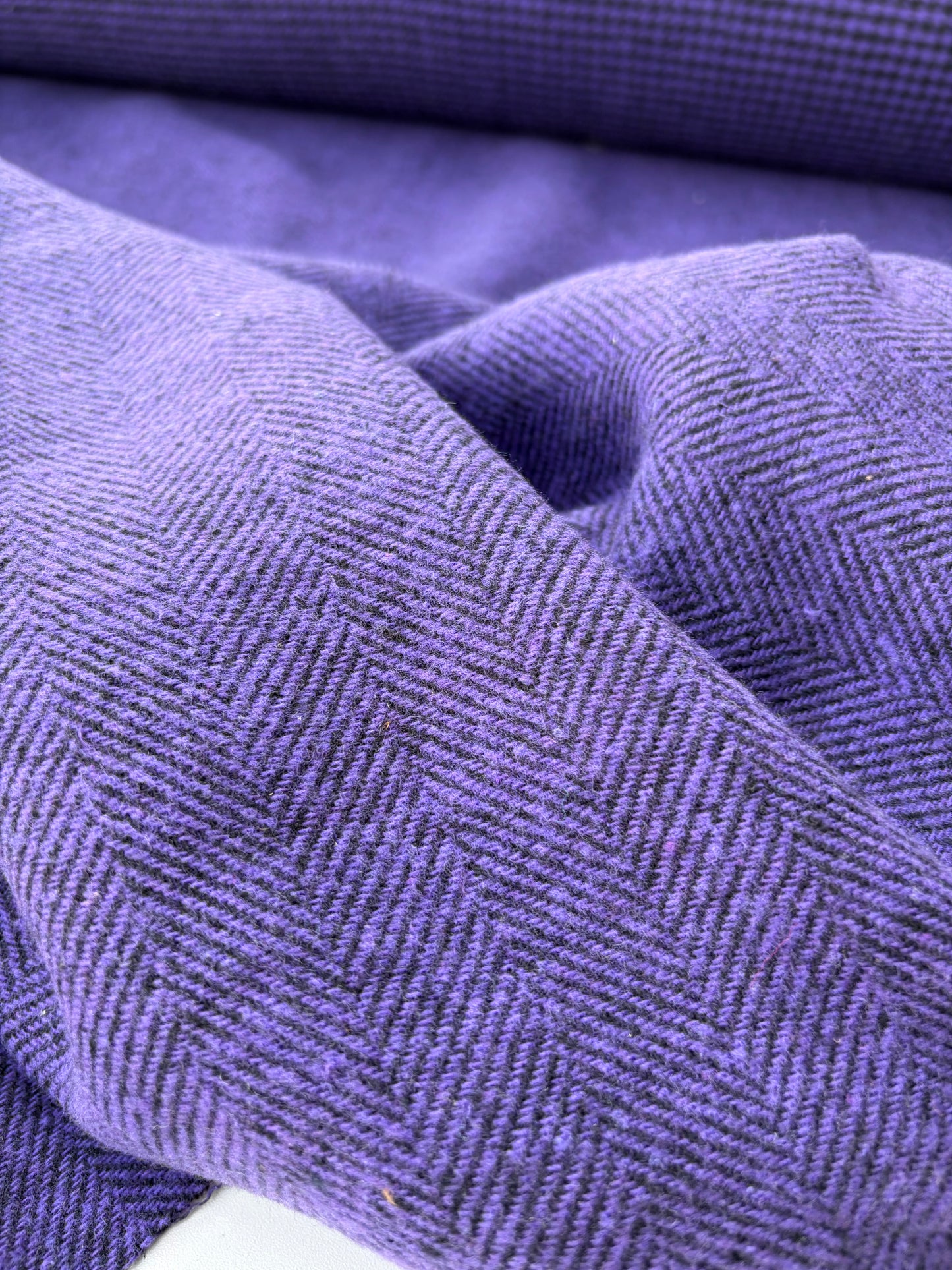 NED 020 purple/chevron double face heavy cotton
