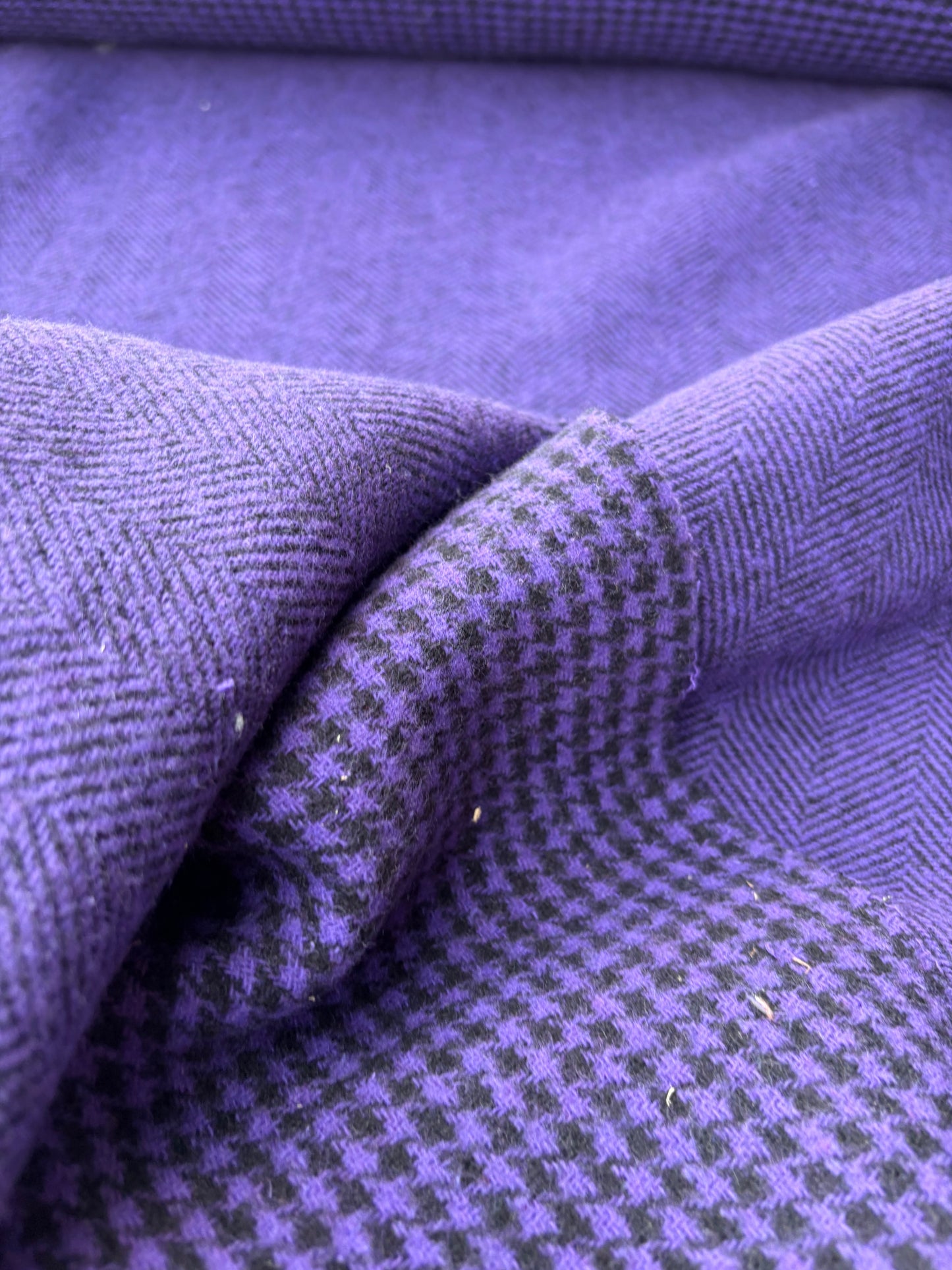 NED 020 purple/chevron double face heavy cotton