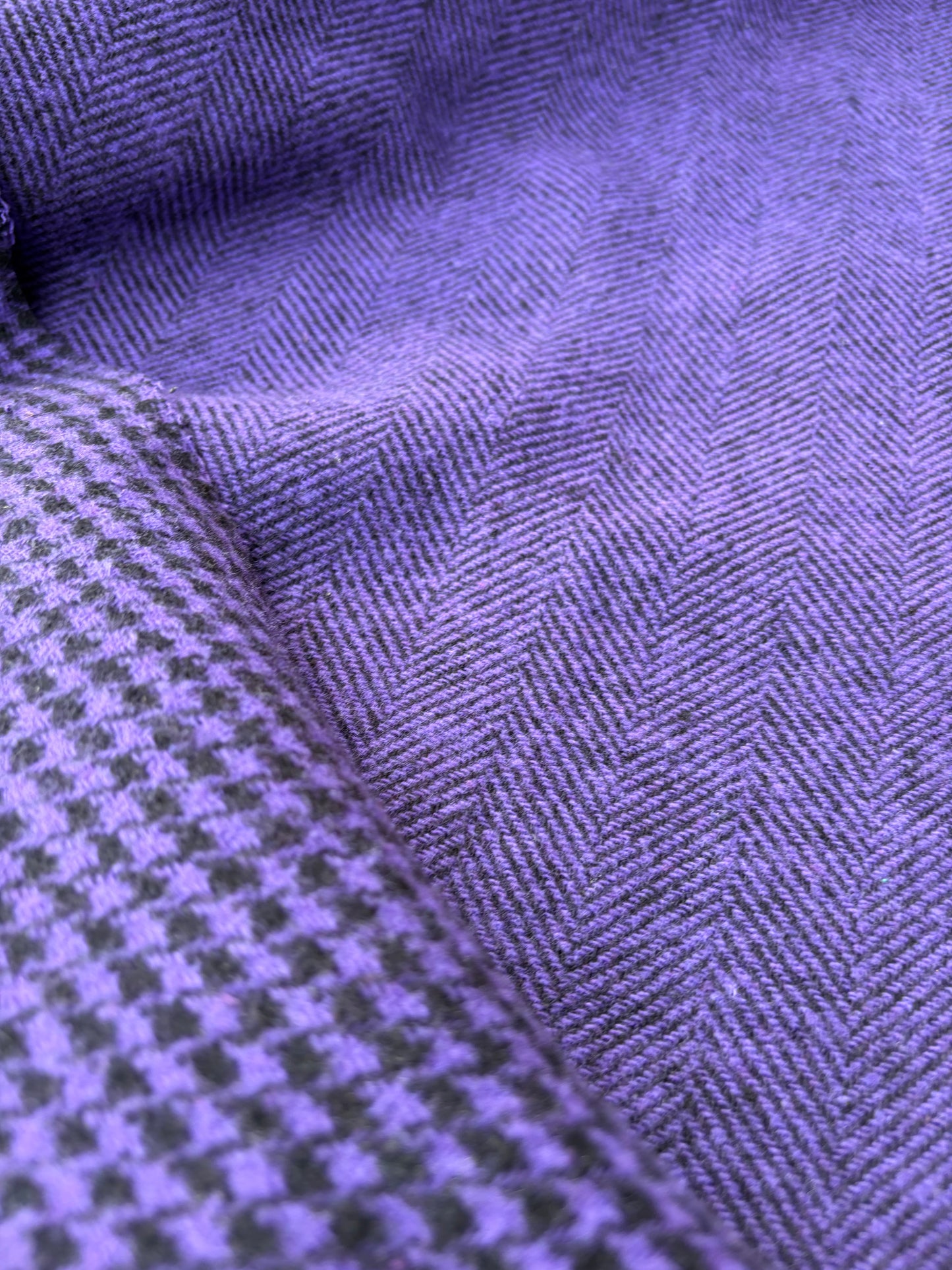 NED 020 purple/chevron double face heavy cotton
