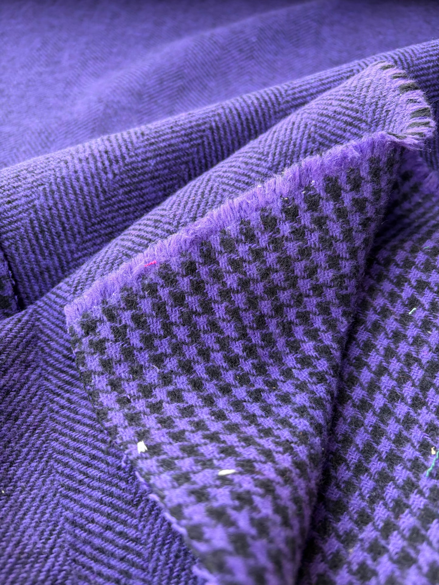 NED 020 purple/chevron double face heavy cotton