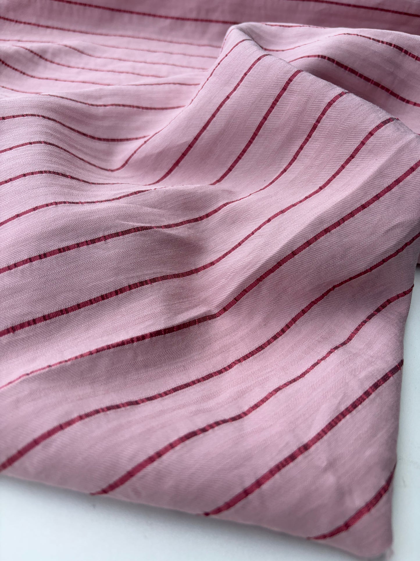 NED 025 soft pink striped cotton