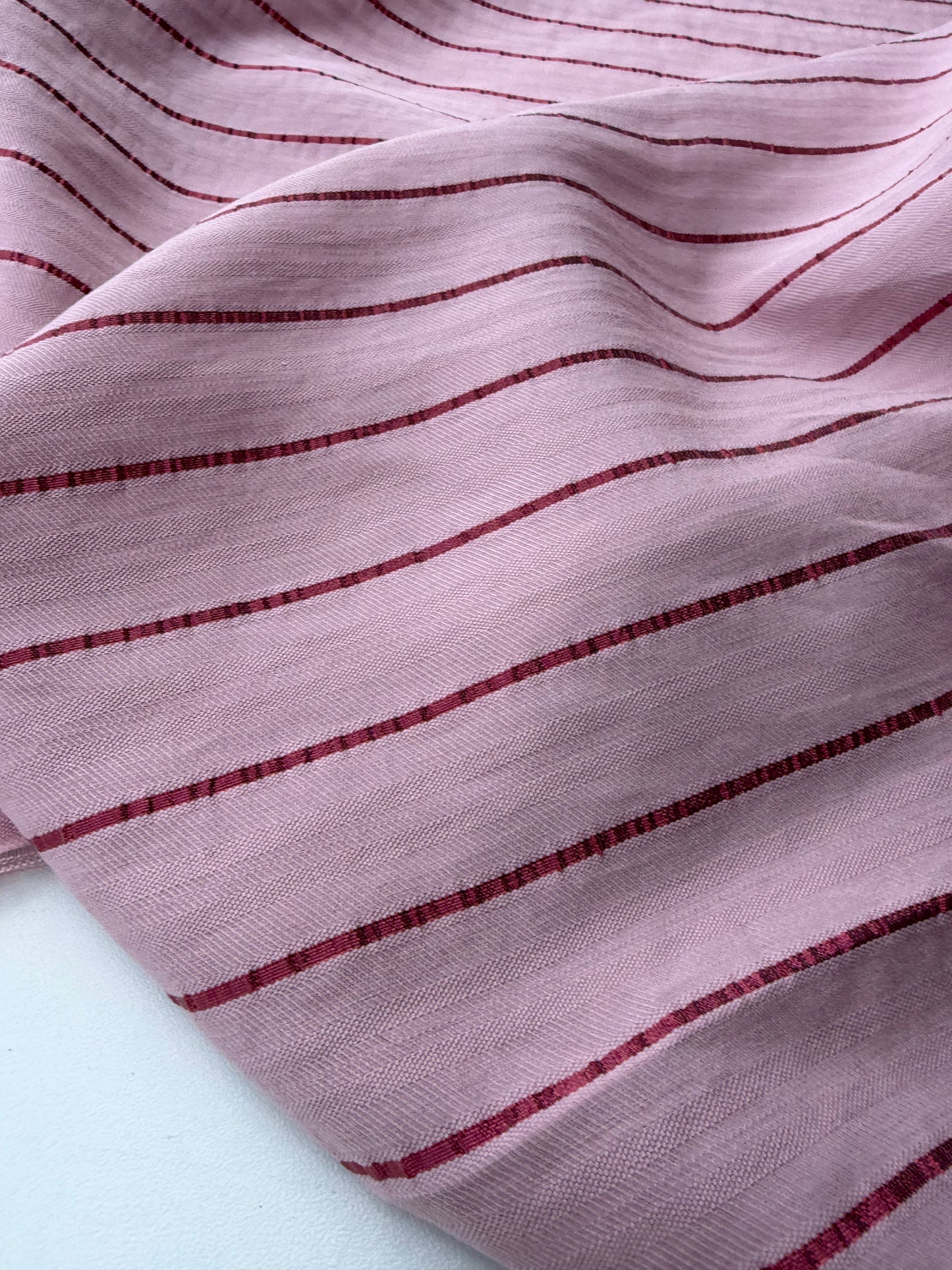 NED 025 soft pink striped cotton