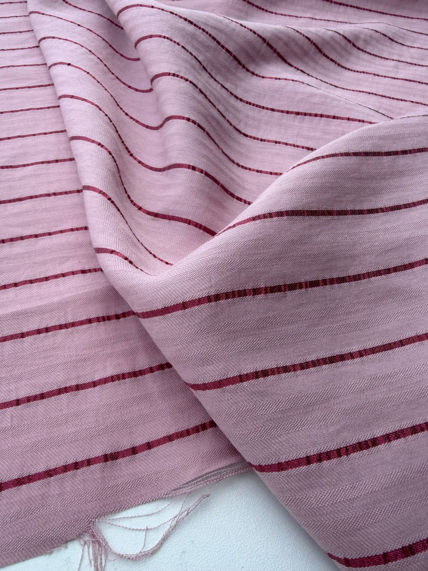 NED 025 soft pink striped cotton