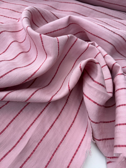 NED 025 soft pink striped cotton