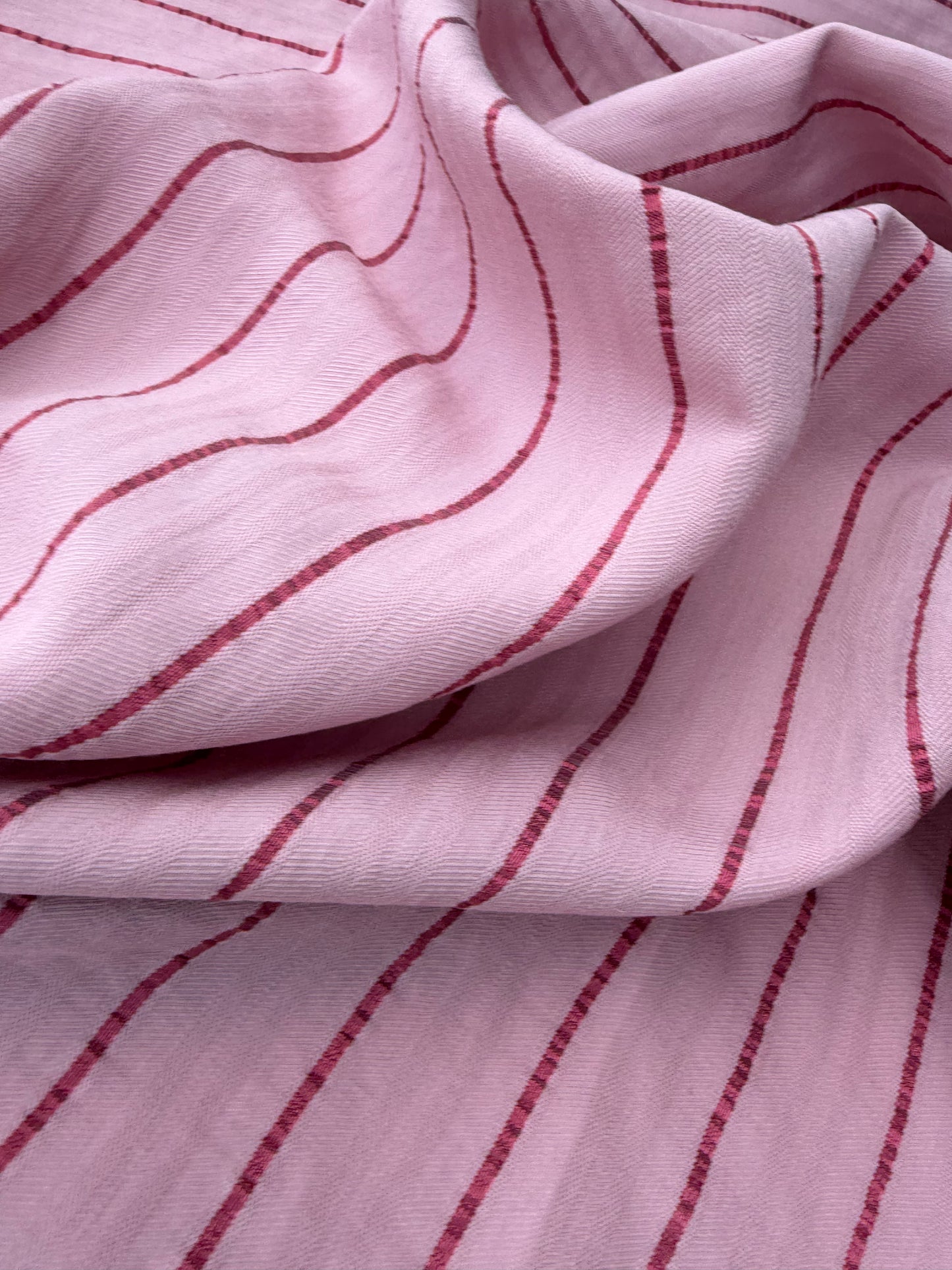 NED 025 soft pink striped cotton