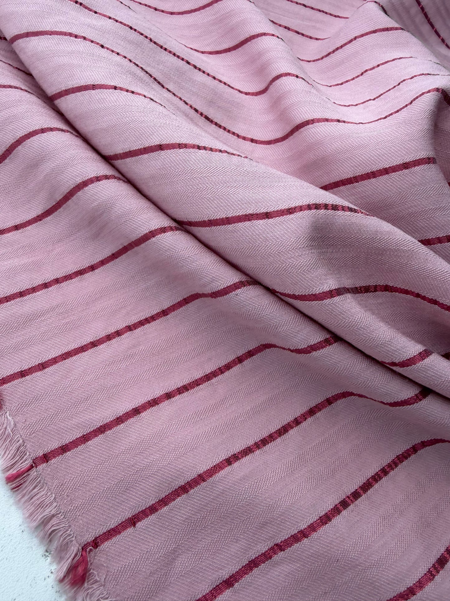 NED 025 soft pink striped cotton