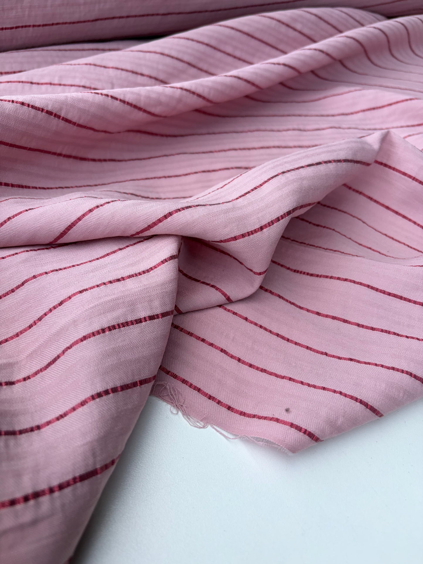 NED 025 soft pink striped cotton