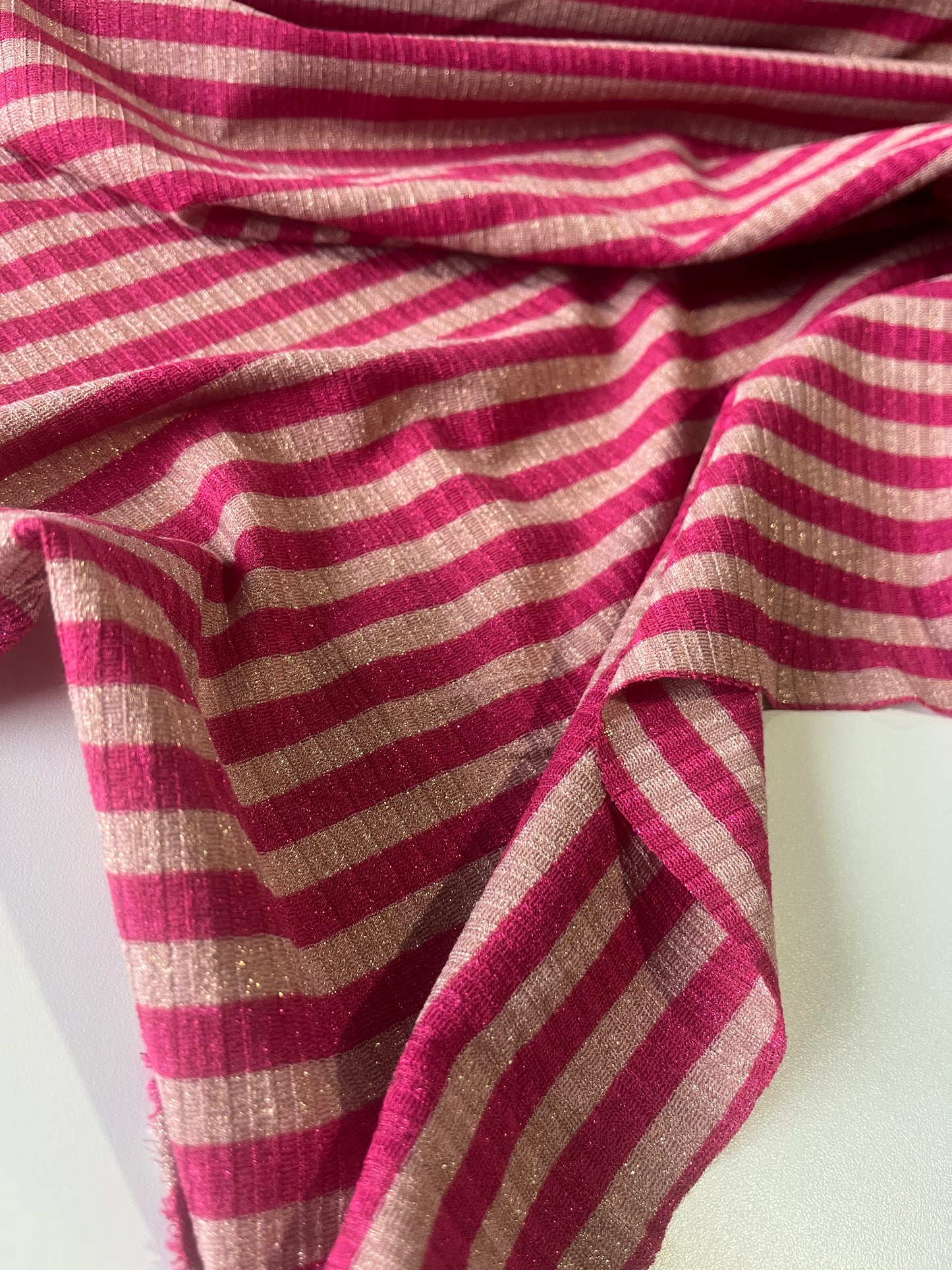 ROSALIA 050 jersey rib stripe 2/1 with lurex