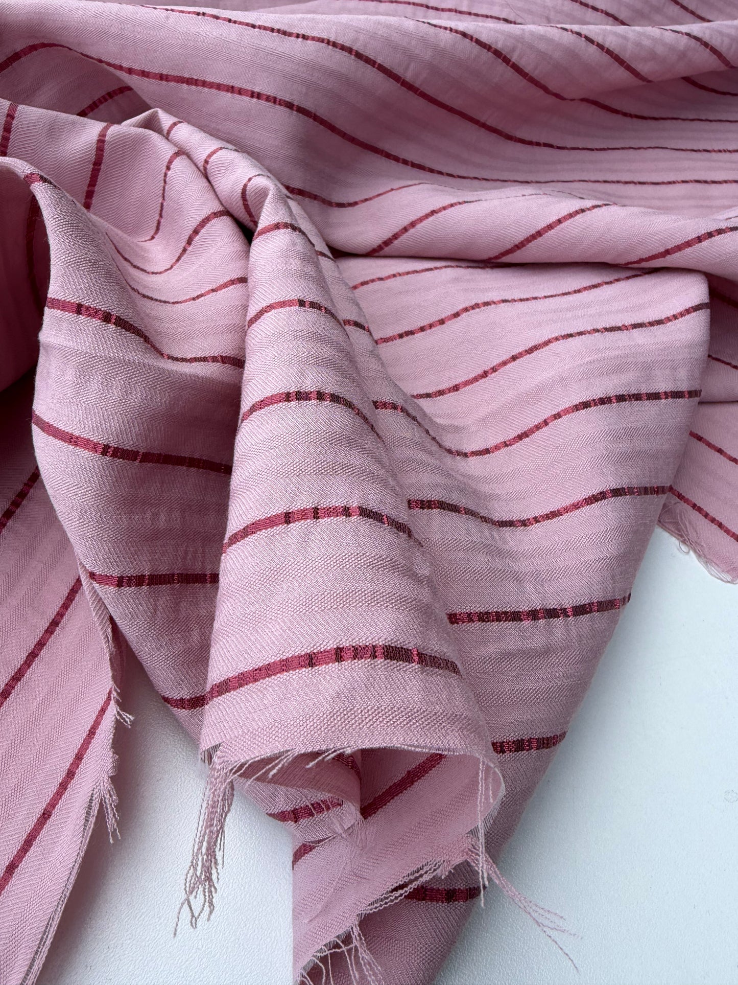 NED 025 soft pink striped cotton