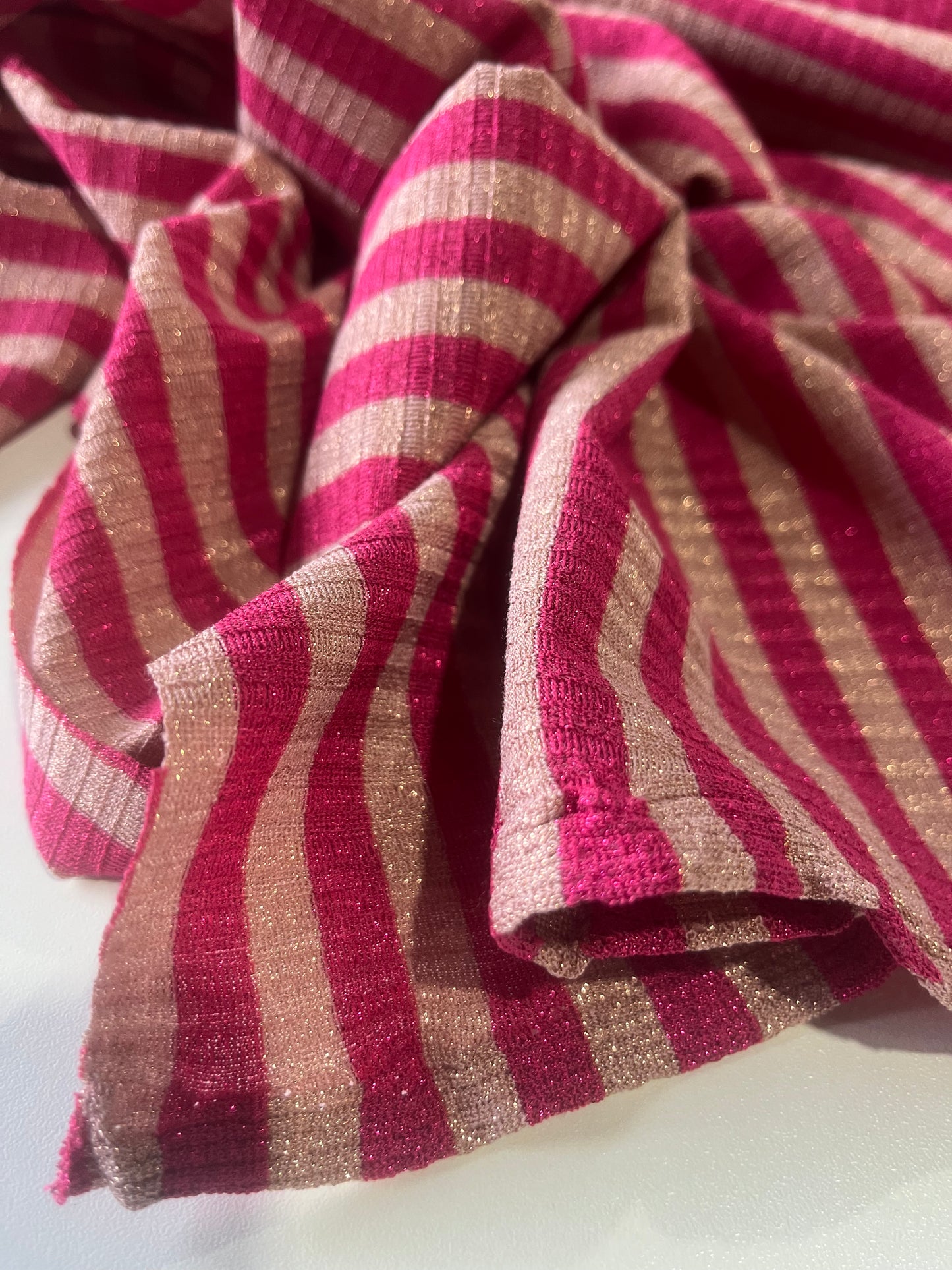 ROSALIA 050 jersey rib stripe 2/1 with lurex