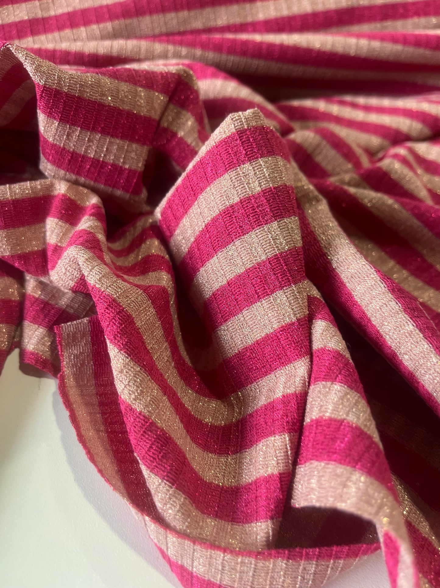 ROSALIA 050 jersey rib stripe 2/1 with lurex