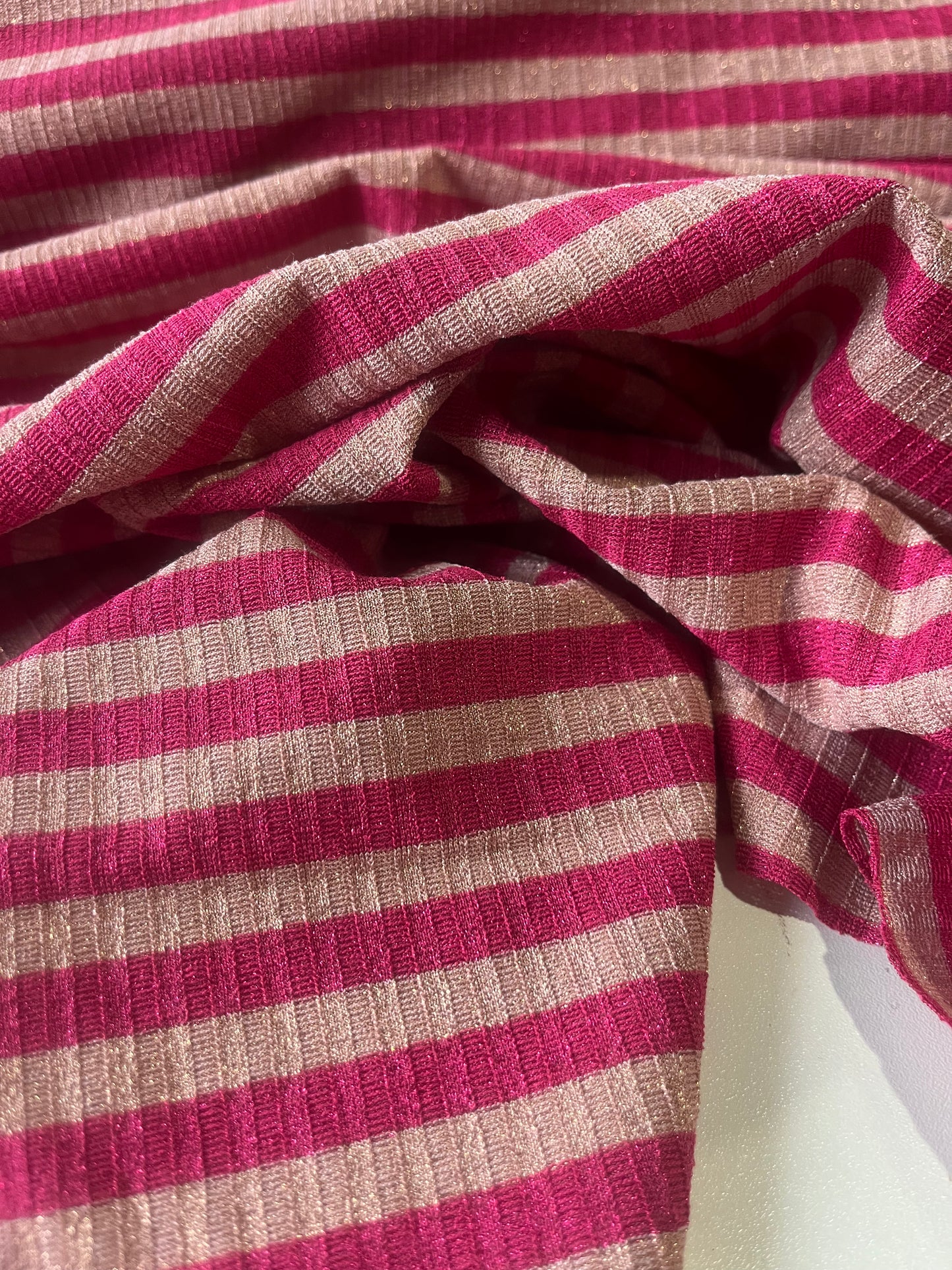 ROSALIA 050 jersey rib stripe 2/1 with lurex