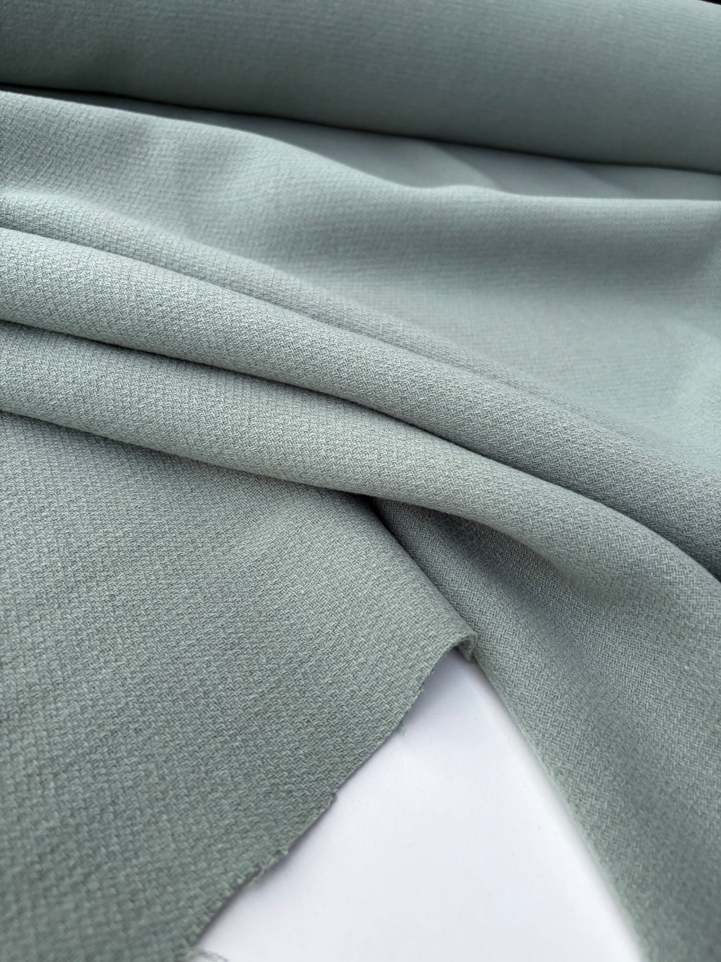NED 027 sauge green wool double cloth