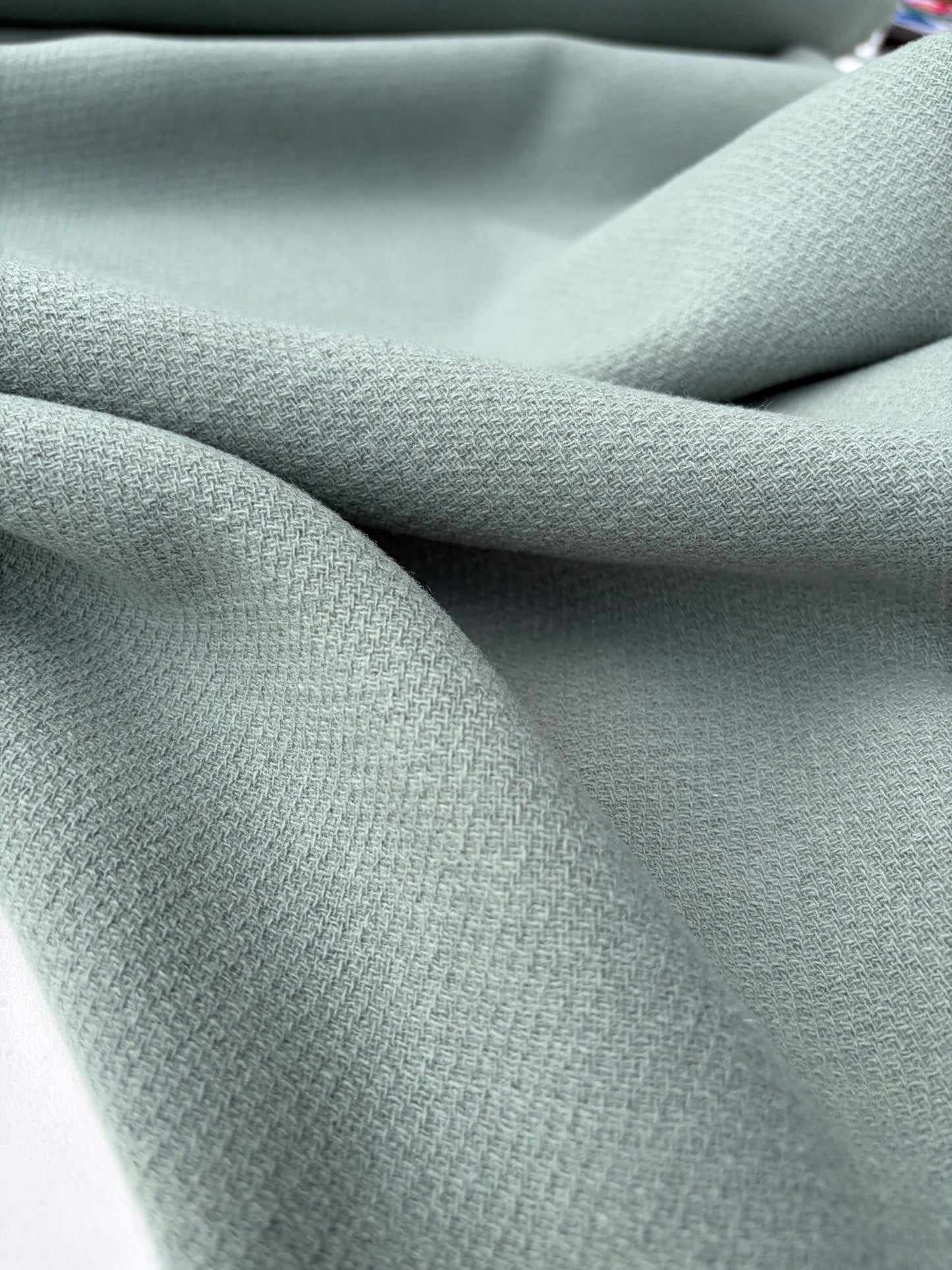 NED 027 sauge green wool double cloth