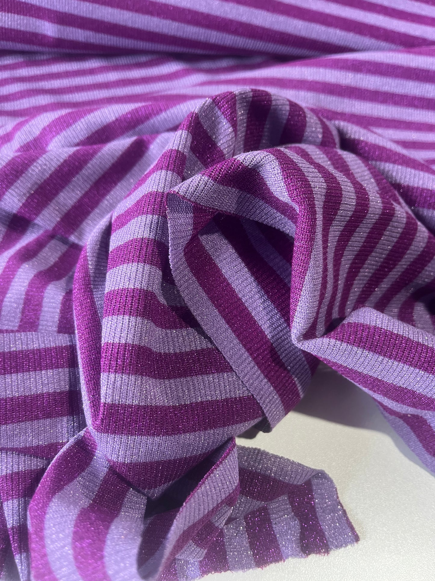 ROSALIA 052 jersey rib stripe 2/2 with lurex