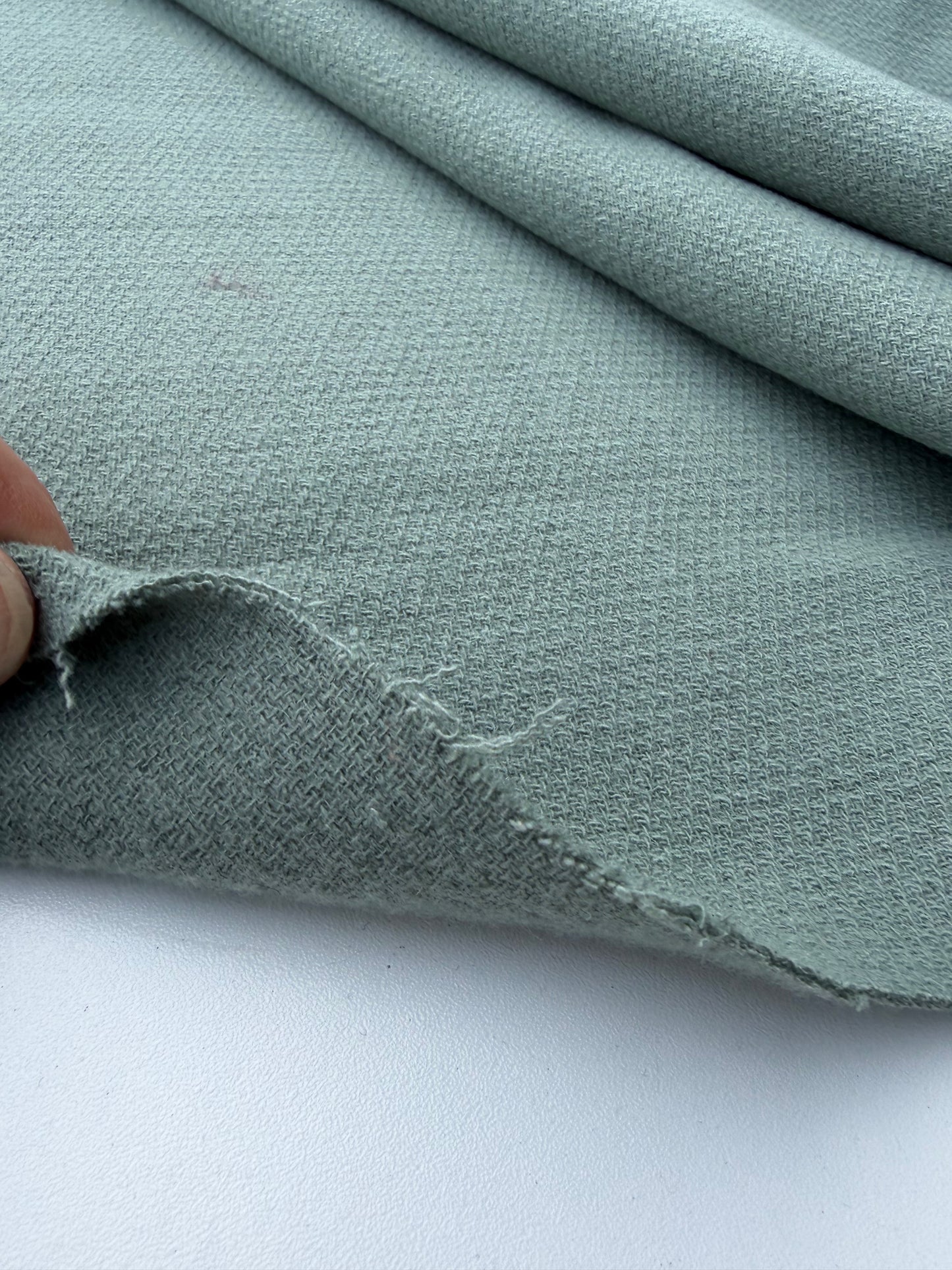 NED 027 sauge green wool double cloth