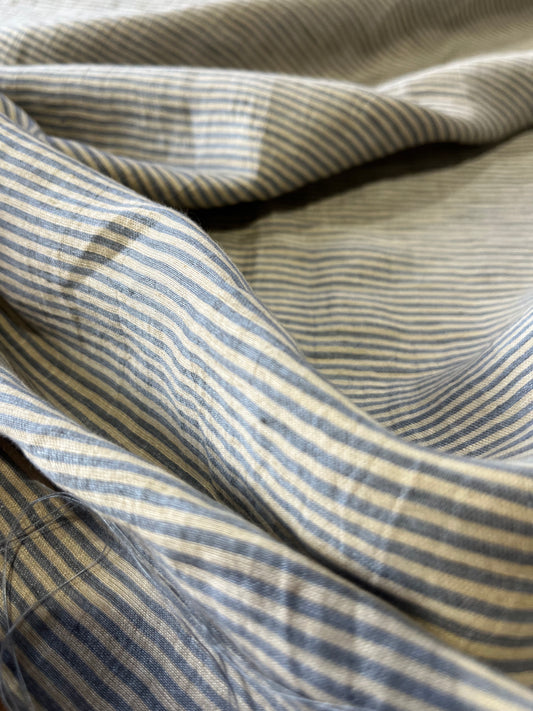 POM 060 woven stripe cotton jeans/ecru