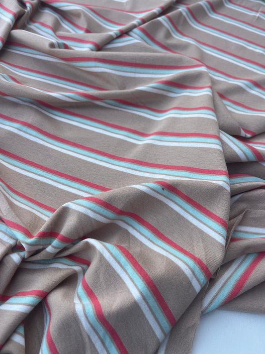 POLLY JANE 007 viscose jersey stripes