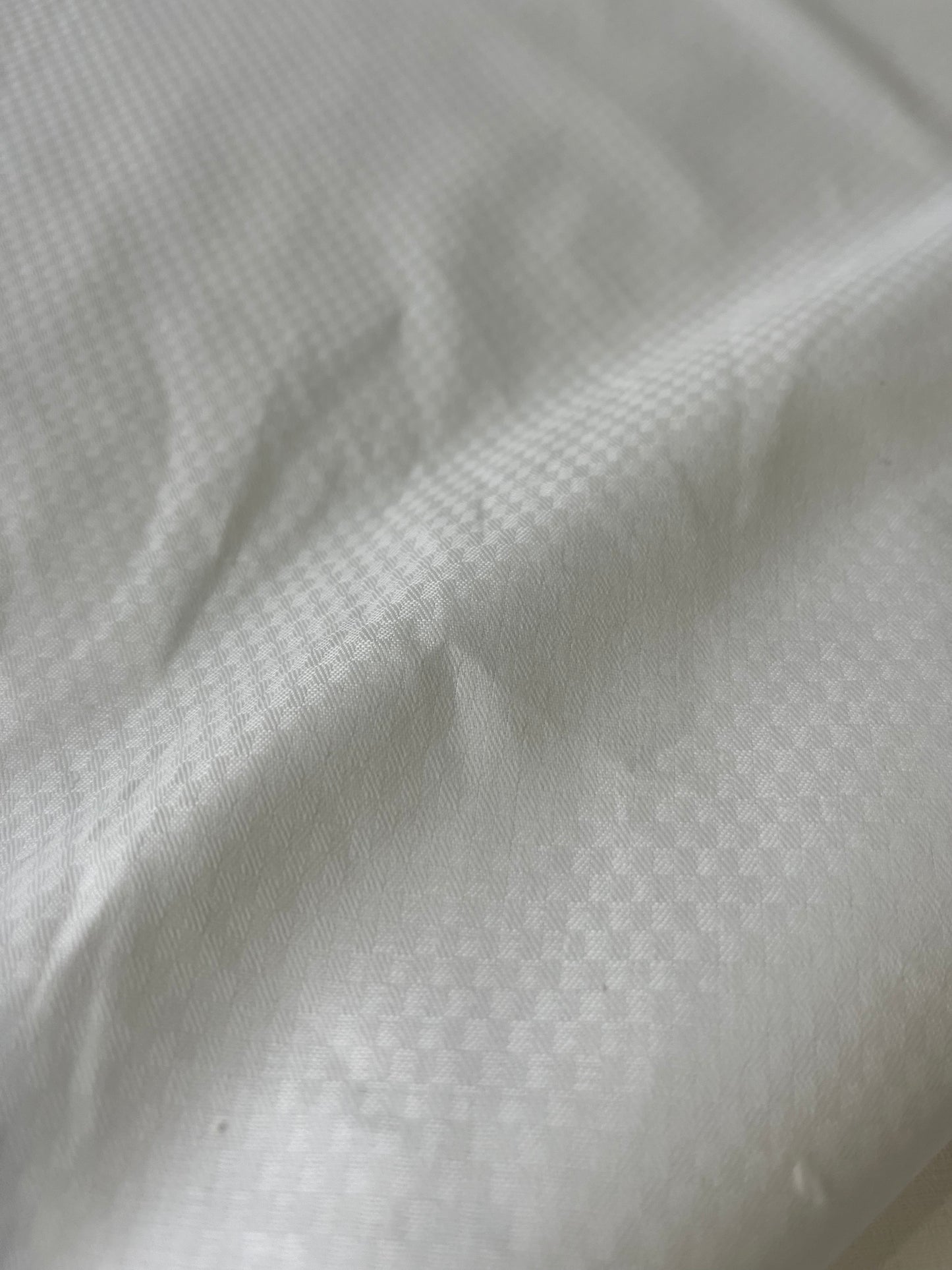 ROSALIA 058 cotton jacquard small damier white