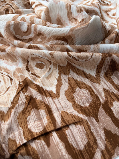 SMITHERS 003 brown double border viscose animalier print