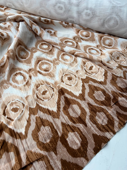 SMITHERS 003 brown double border viscose animalier print